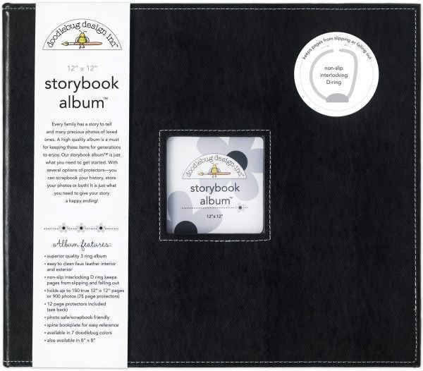12x12 Storybook Album - Beetle Black