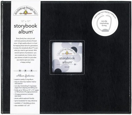 12x12 Storybook Album - Beetle Black