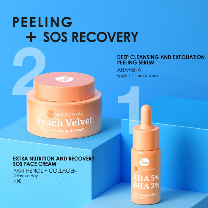 7DAYS AHA 5%+BHA 2% EXFOLIATING PEELING SERUM 20ML - Beauty Bar