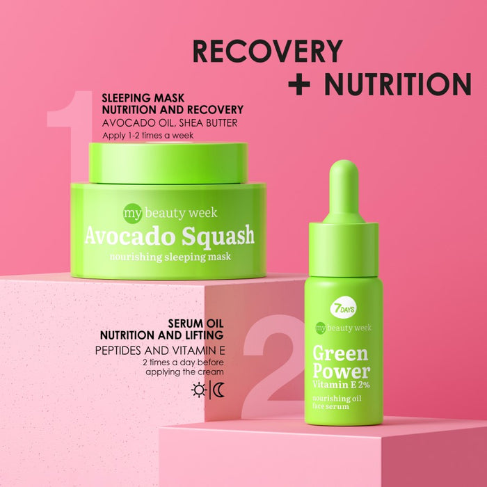 7DAYS AVOCADO SQUASH NOURISHING SLEEPING MASK 50ML - Beauty Bar
