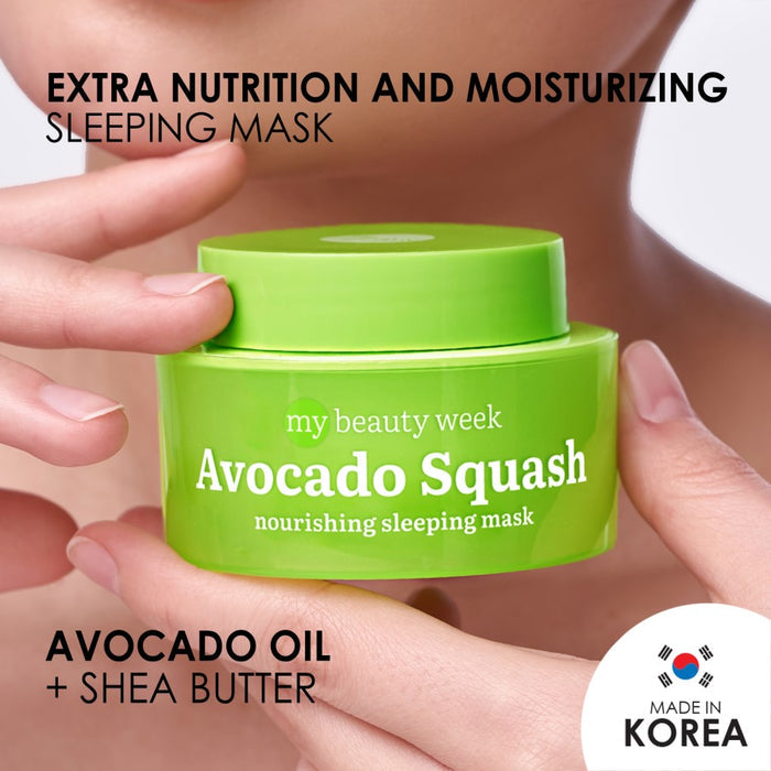 7DAYS AVOCADO SQUASH NOURISHING SLEEPING MASK 50ML - Beauty Bar