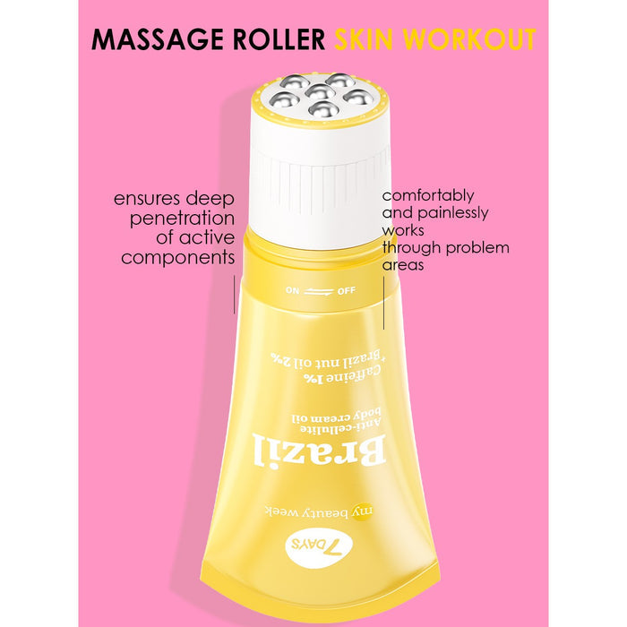 7DAYS BRAZIL ANTI-CELLULITE BODY CREAM OIL CAFFEINE 1% + BRAZIN NUT OIL 2% 130ML - Beauty Bar
