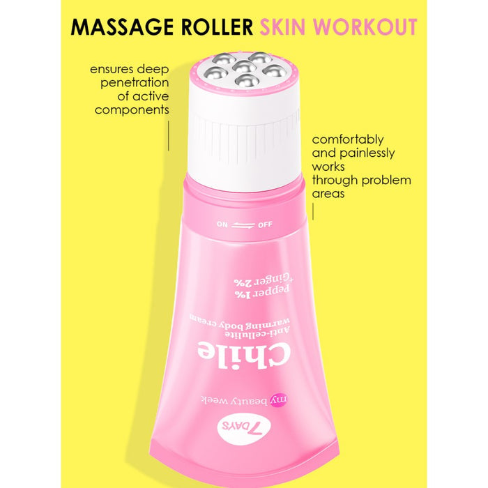 7DAYS CHILE ANTI-CELLULITE WARMING BODY CREAM PEPPER 1% + GINGER 2% 130ML - Beauty Bar