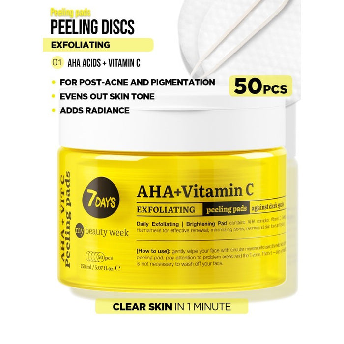 7DAYS EXFOLIATING PEELING PADS - 50PCS - Beauty Bar