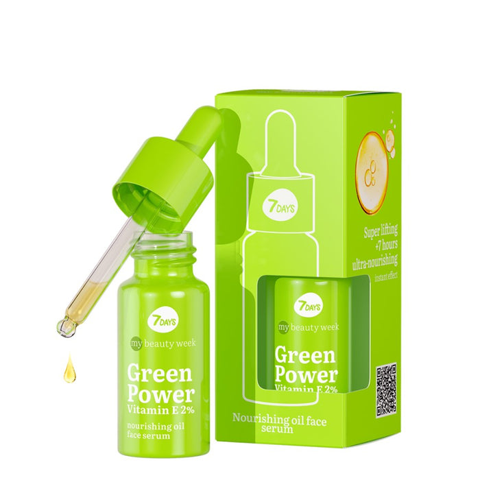 7DAYS GREEN POWER VITAMIN E 2% NOURISHING OIL SERUM 20ML - Beauty Bar