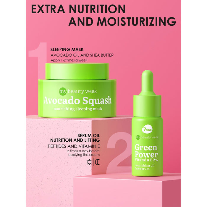 7DAYS GREEN POWER VITAMIN E 2% NOURISHING OIL SERUM 20ML - Beauty Bar