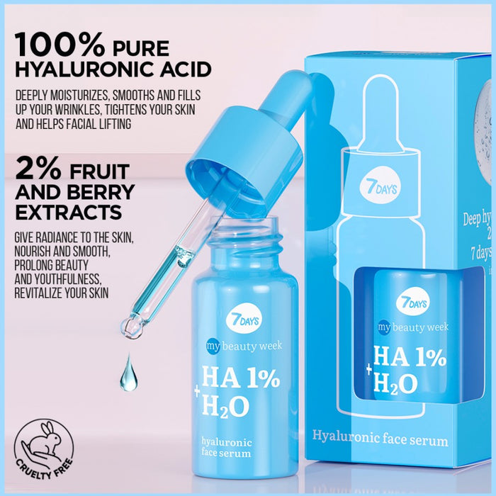 7DAYS HA 1%+H2O HAYALURONIC SERUM 20ML - Beauty Bar