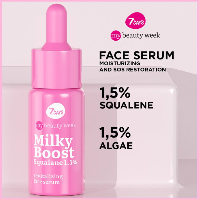 7DAYS MILKY BOOST SQUALANE 1,5% REVITALIZING SERUM 20ML - Beauty Bar