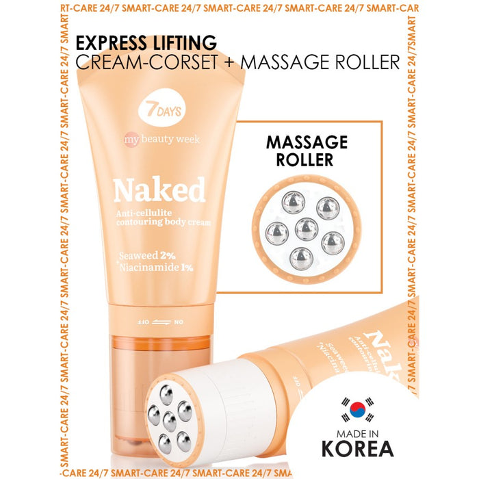 7DAYS NAKED ANTI-CELLULITE CONTOURING BODY CREAM SEAWEED 2% + NIACINAMIDE 130ML - Beauty Bar