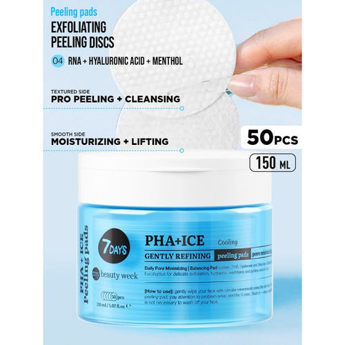 7DAYS REFINING COOLING PEELING PADS - 50PCS - Beauty Bar