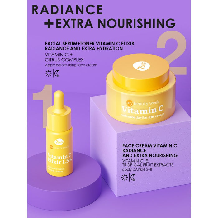 7DAYS VITAMIN C ELIXIR 1,5% RADIANCE SERUM & TONER 20ML - Beauty Bar