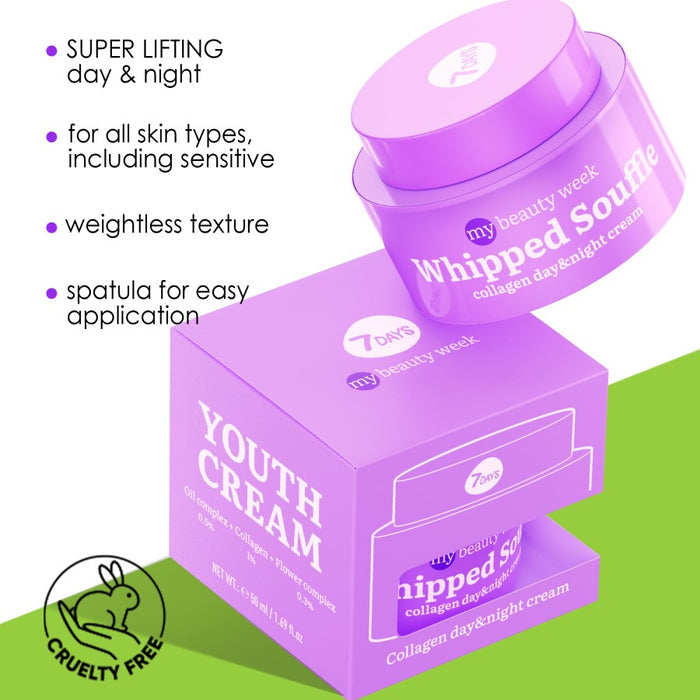 7DAYS WHIPPED SOUFFLE COLLAGEN DAY & NIGHT CREAM 50ML - Beauty Bar