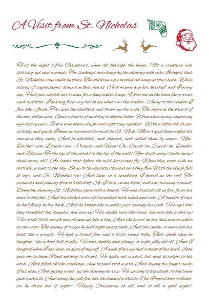 A Visit of St. Nicholas - Background Stamps