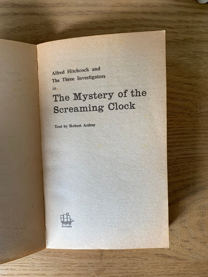 Alfred Hitchcock and The Three Investigators in the Mystery of the Screaming Clock