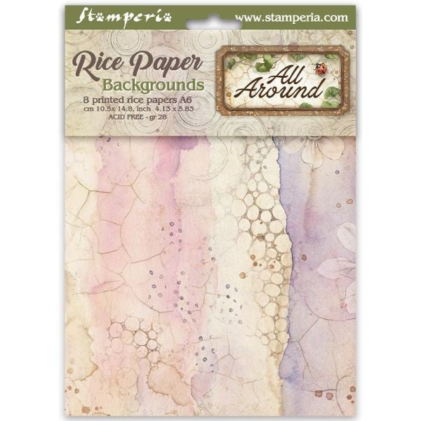All Around - A6 Rice Paper Backgrounds Selection