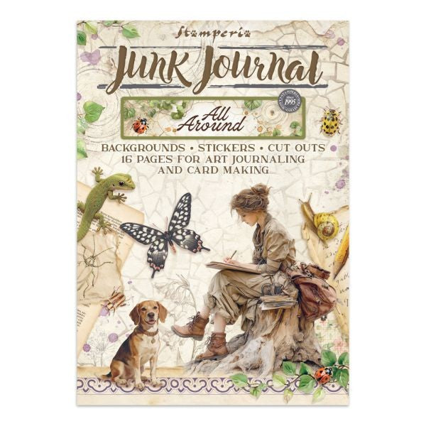 All Around - Junk Journal Backgrounds, Stickers & Cut Outs