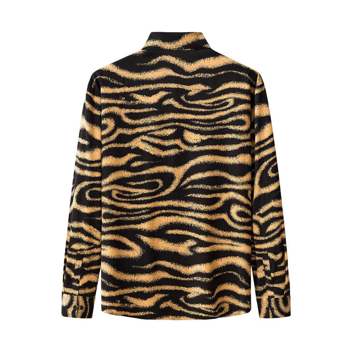 Barocco Golden Mirage Stitchless LS Shirt BLACK/BROWN