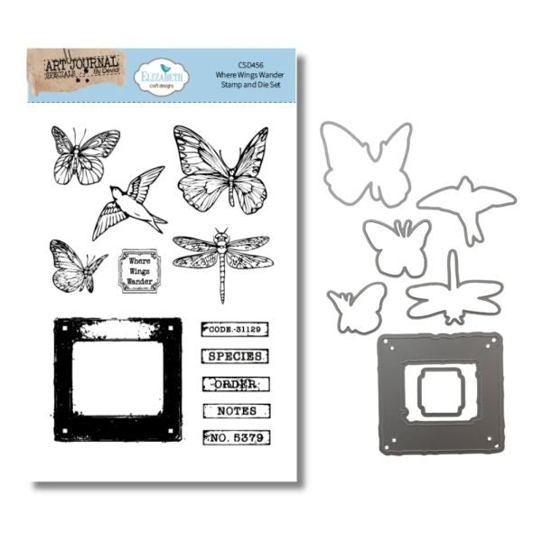 Beautifully Worn - Stamp & Dies - Where Wings Wander
