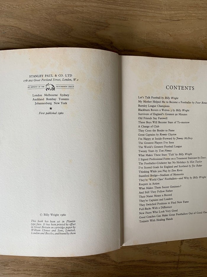 Billy Wrights Book of Soccer No. 3