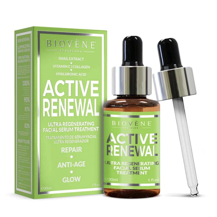 BIOVENE ACTIVE RENEWAL ULTRA REGENERATING FACIAL SERUM TREATMENT 30ML - Beauty Bar