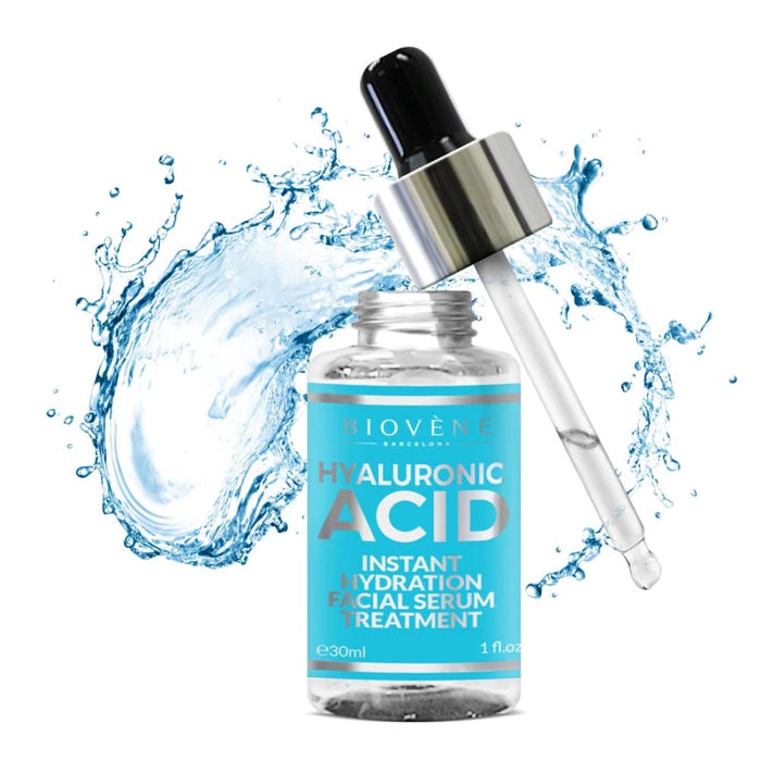 BIOVENE HYALURONIC ACID INSTANT HYDRATION FACIAL SERUM TREATMENT 30ML - Beauty Bar