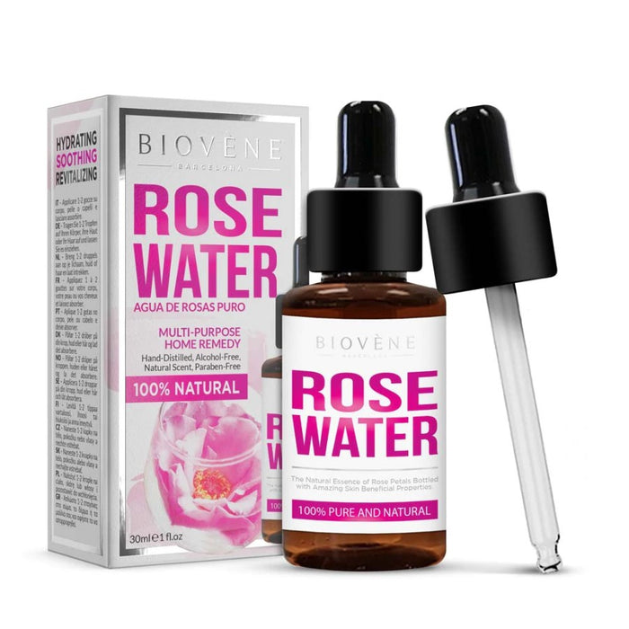 BIOVENE ROSE WATER PURE & NATURAL BALANCE REVITALIZING 30ML - Beauty Bar