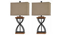 Black Metal Table Lamp Set of 2