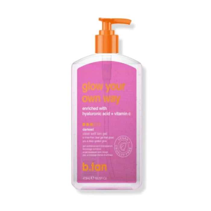 B.TAN GLOW YOUR OWN WAY-CLEAR SELF TAN GEL 473ML - Beauty Bar