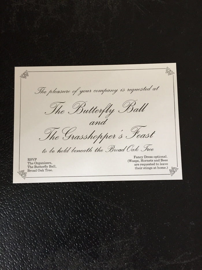 Butterfly Ball and the Grasshoppers Feast. (Complete with invitation)