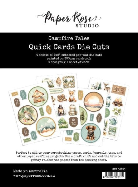 Campfire Tales - Embossed Die Cuts - Quick Cards