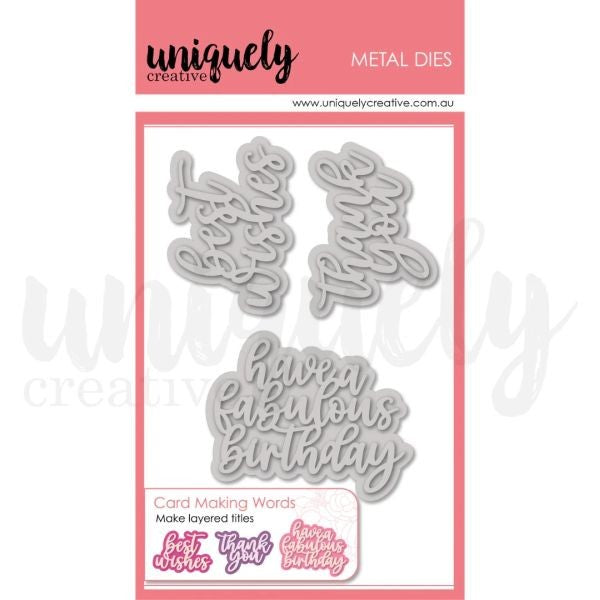 Card Making Words Dies
