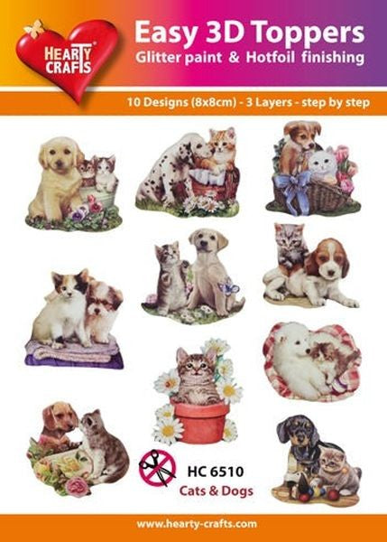 Cats & Dogs - Easy 3D Toppers
