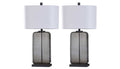 Charles Smoke Table Lamp Set of 2