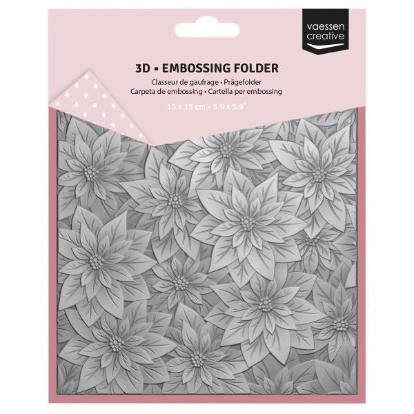 Christmas Rose - 3D Embossing Folder