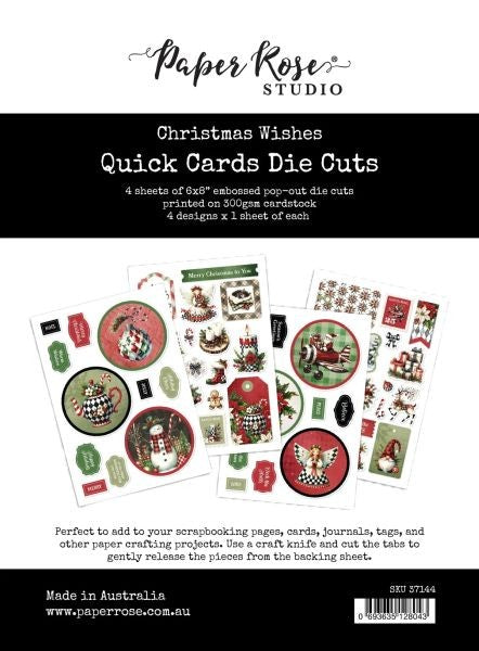 Christmas Wishes - Embossed Die Cuts - Quick Cards