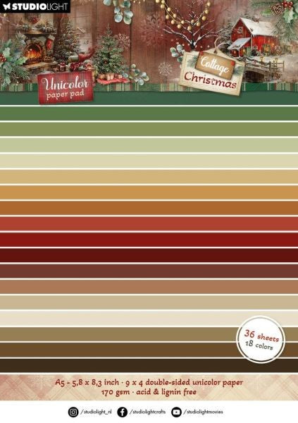 Cottage Christmas - Unicolor Paper Pad