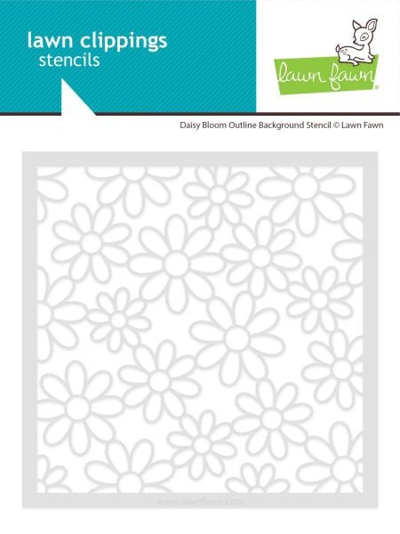 Daisy Bloom Outline Background Stencils