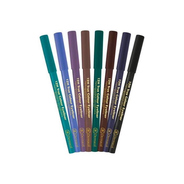 DERMACOL 12H TRUE COLOUR EYELINER - AVAILABLE IN 7 SHADES - Beauty Bar