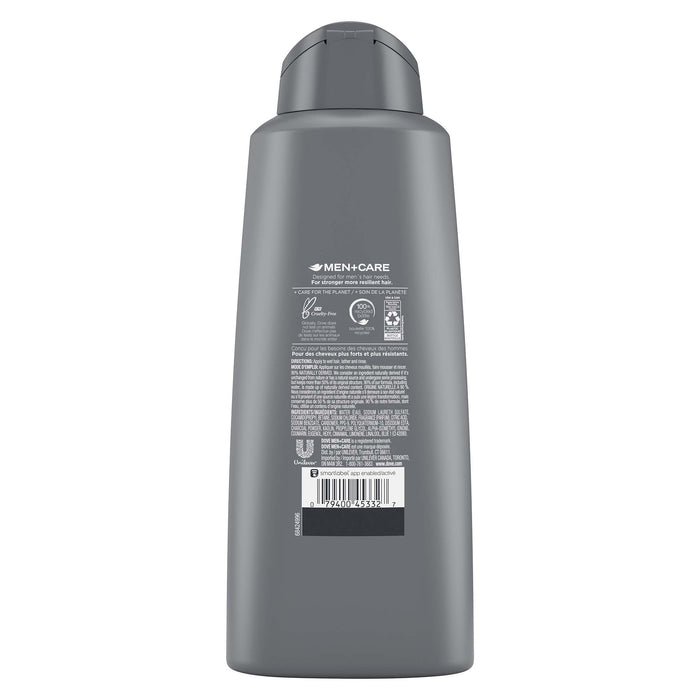 Dove Men+Care Purifying Daily Shampoo for Dry Hair, Charcoal and Clay, 20.4 fl oz