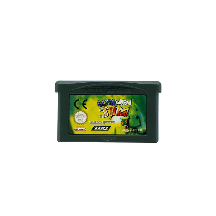 Earthworm Jim Spielmodul für Game Boy Advance - Vorderseite, Etikett gut erhalten