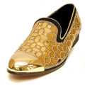 FI-7024 Gold Metal Tip Slip on Loafer Fiesso by Aurelio Garcia