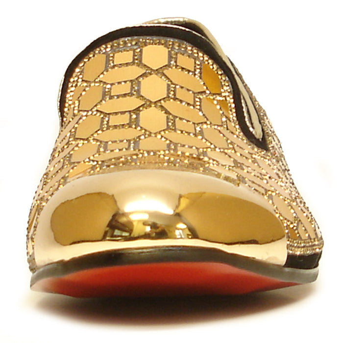 FI-7024 Gold Metal Tip Slip on Loafer Fiesso by Aurelio Garcia