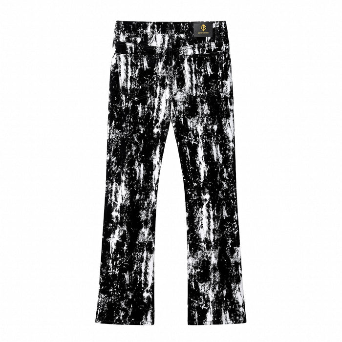 Flocked Eclipse Denim Pant – Century Penthouse BLACK