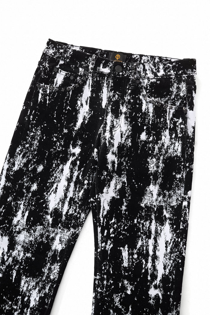 Flocked Eclipse Denim Pant – Century Penthouse BLACK