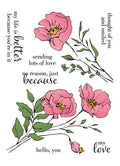 Floral Sketch Clear Stamps