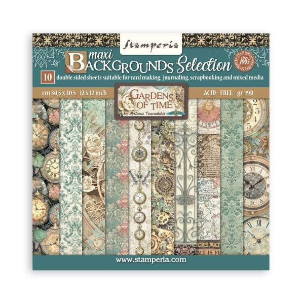 Gardens of Time - 12x12 Collection Pack - Backgrounds