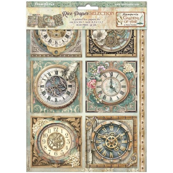 Gardens of Time - A4 Rice Paper Selection
