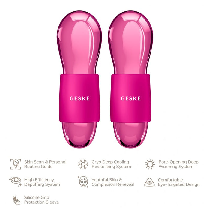 GESKE WARM DUO EYE MASSAGER 7 in 1 MAGENTA - Beauty Bar