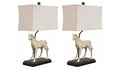 Gray Horse Table Lamp Set of 2