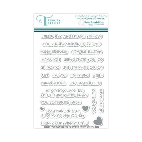 Greetings Fro-Yo Cards Clear Stamps